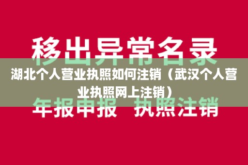 湖北个人营业执照如何注销（武汉个人营业执照网上注销）