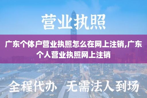 广东个体户营业执照怎么在网上注销,广东个人营业执照网上注销