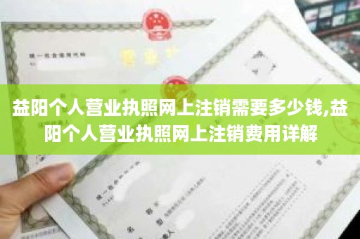 益阳个人营业执照网上注销需要多少钱,益阳个人营业执照网上注销费用详解