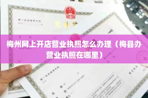 梅州网上开店营业执照怎么办理（梅县办营业执照在哪里）