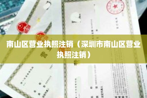 南山区营业执照注销（深圳市南山区营业执照注销）