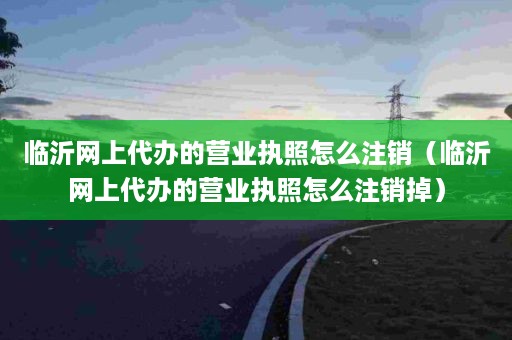 临沂网上代办的营业执照怎么注销（临沂网上代办的营业执照怎么注销掉）