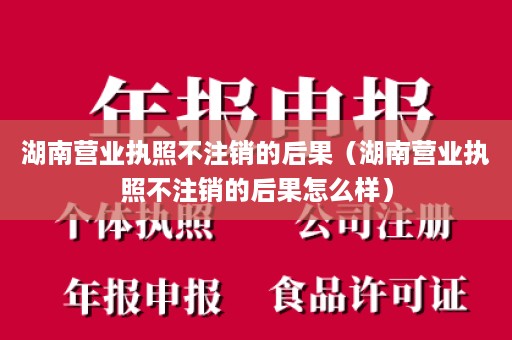 湖南营业执照不注销的后果（湖南营业执照不注销的后果怎么样）