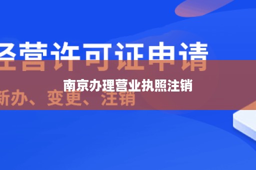 南京办理营业执照注销