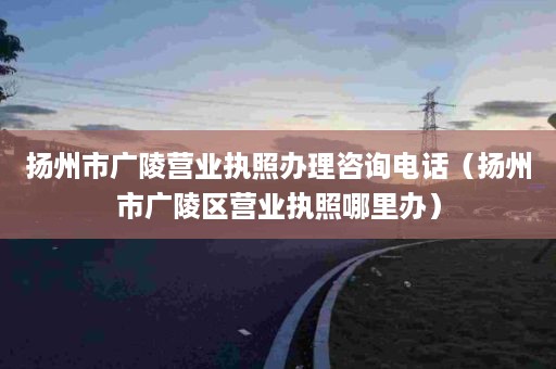 扬州市广陵营业执照办理咨询电话（扬州市广陵区营业执照哪里办）