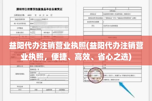 益阳代办注销营业执照(益阳代办注销营业执照，便捷、高效、省心之选)