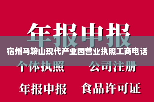 宿州马鞍山现代产业园营业执照工商电话