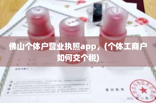 佛山个体户营业执照app，(个体工商户如何交个税)