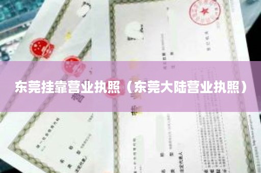 东莞挂靠营业执照（东莞大陆营业执照）