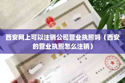 西安网上可以注销公司营业执照吗（西安的营业执照怎么注销）