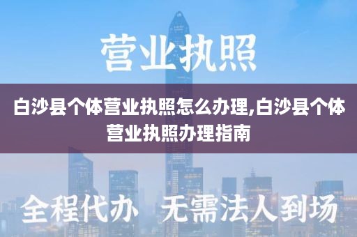 白沙县个体营业执照怎么办理,白沙县个体营业执照办理指南