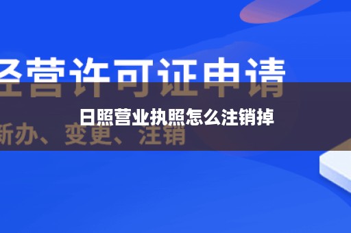 日照营业执照怎么注销掉