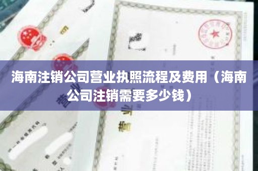 海南注销公司营业执照流程及费用（海南公司注销需要多少钱）