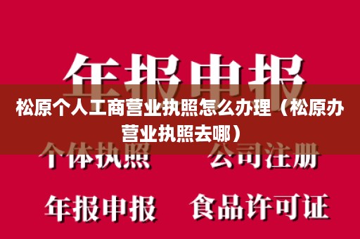 松原个人工商营业执照怎么办理（松原办营业执照去哪）