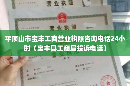 平顶山市宝丰工商营业执照咨询电话24小时（宝丰县工商局投诉电话）