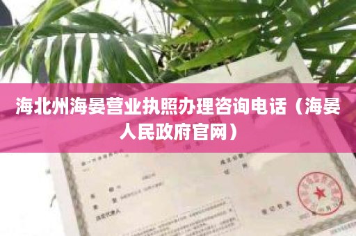 海北州海晏营业执照办理咨询电话（海晏人民政府官网）