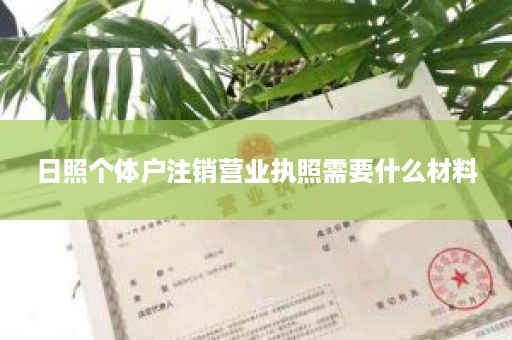 日照个体户注销营业执照需要什么材料