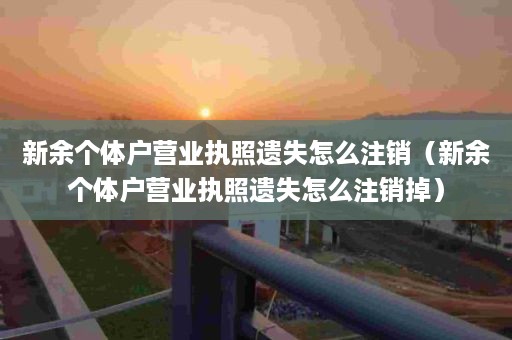 新余个体户营业执照遗失怎么注销（新余个体户营业执照遗失怎么注销掉）