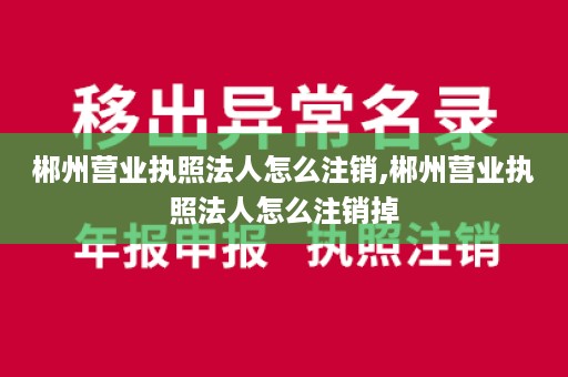 郴州营业执照法人怎么注销,郴州营业执照法人怎么注销掉