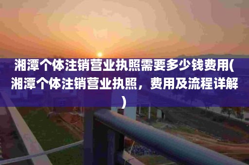 湘潭个体注销营业执照需要多少钱费用(湘潭个体注销营业执照，费用及流程详解)