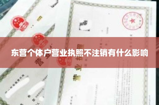 东营个体户营业执照不注销有什么影响