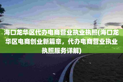 海口龙华区代办电商营业执业执照(海口龙华区电商创业新篇章，代办电商营业执业执照服务详解)