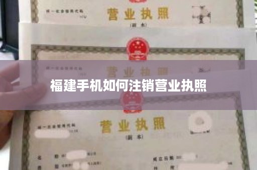 福建手机如何注销营业执照