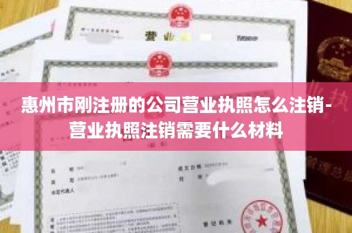 惠州市刚注册的公司营业执照怎么注销-营业执照注销需要什么材料