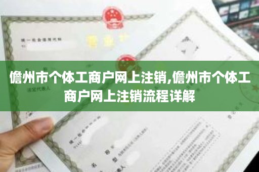 儋州市个体工商户网上注销,儋州市个体工商户网上注销流程详解