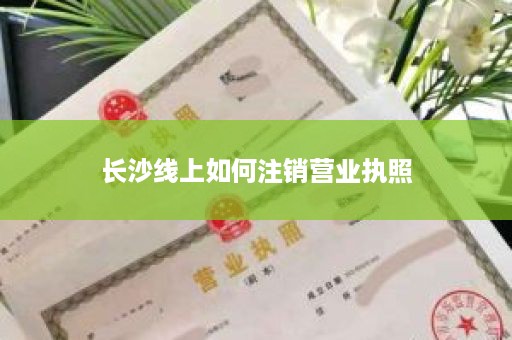 长沙线上如何注销营业执照