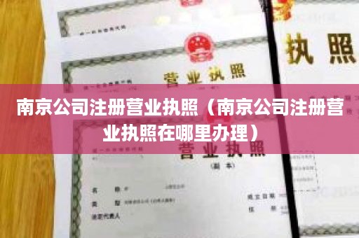 南京公司注册营业执照（南京公司注册营业执照在哪里办理）