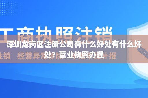 深圳龙岗区注册公司有什么好处有什么坏处？营业执照办理