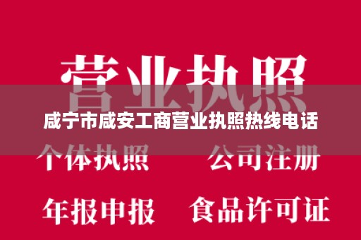 咸宁市咸安工商营业执照热线电话