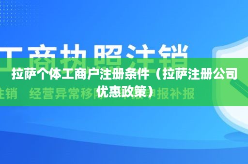 拉萨个体工商户注册条件（拉萨注册公司优惠政策）