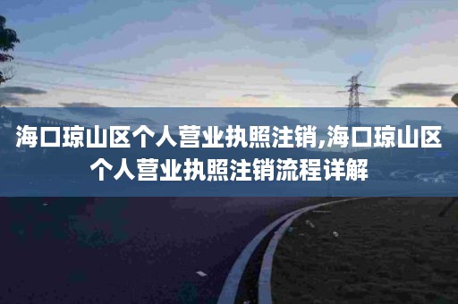 海口琼山区个人营业执照注销,海口琼山区个人营业执照注销流程详解