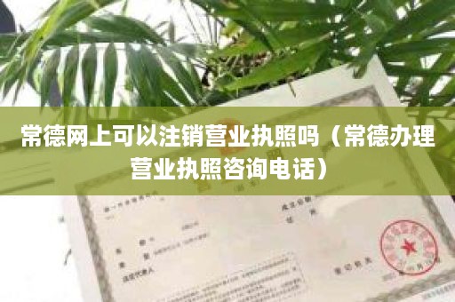 常德网上可以注销营业执照吗（常德办理营业执照咨询电话）