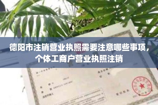 德阳市注销营业执照需要注意哪些事项，个体工商户营业执照注销