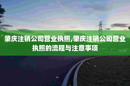 肇庆注销公司营业执照,肇庆注销公司营业执照的流程与注意事项