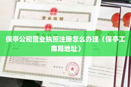 保亭公司营业执照注册怎么办理（保亭工商局地址）