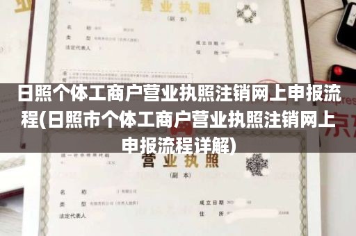 日照个体工商户营业执照注销网上申报流程(日照市个体工商户营业执照注销网上申报流程详解)