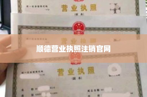 顺德营业执照注销官网