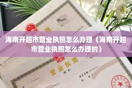 海南开超市营业执照怎么办理（海南开超市营业执照怎么办理的）