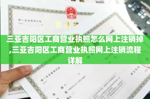 三亚吉阳区工商营业执照怎么网上注销掉,三亚吉阳区工商营业执照网上注销流程详解