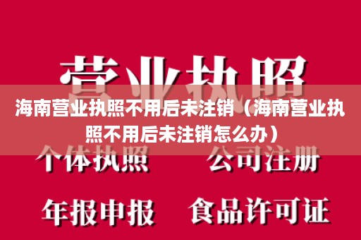 海南营业执照不用后未注销（海南营业执照不用后未注销怎么办）