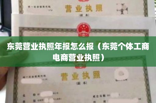 东莞营业执照年报怎么报（东莞个体工商电商营业执照）