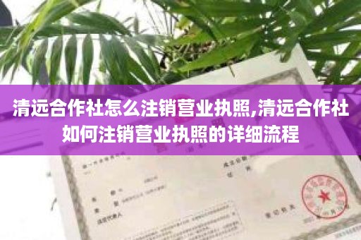 清远合作社怎么注销营业执照,清远合作社如何注销营业执照的详细流程