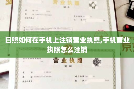 日照如何在手机上注销营业执照,手机营业执照怎么注销