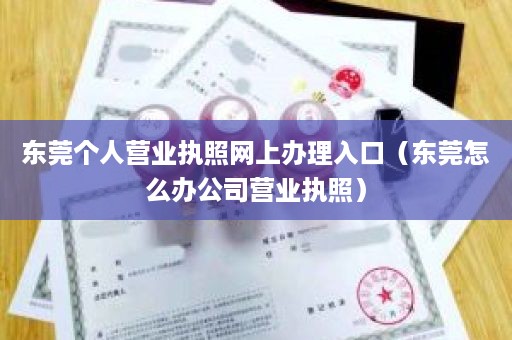 东莞个人营业执照网上办理入口（东莞怎么办公司营业执照）