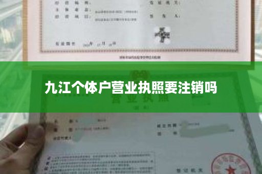 九江个体户营业执照要注销吗