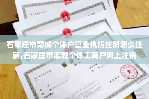 石家庄市栾城个体户营业执照注销怎么注销,石家庄市栾城个体工商户网上注销